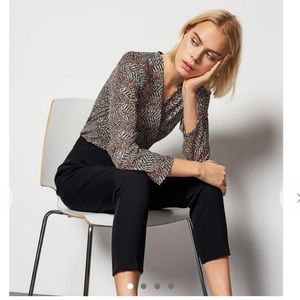 Karen Millen Printed Wrap Blouse - Animal Print